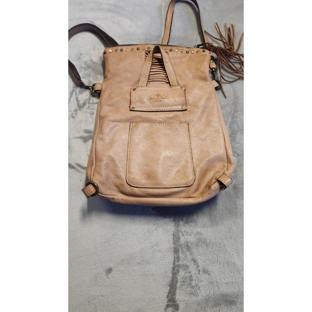 Patricia Nash Washed Denim Luzille Convertible Backpack - Picture 6 of 9